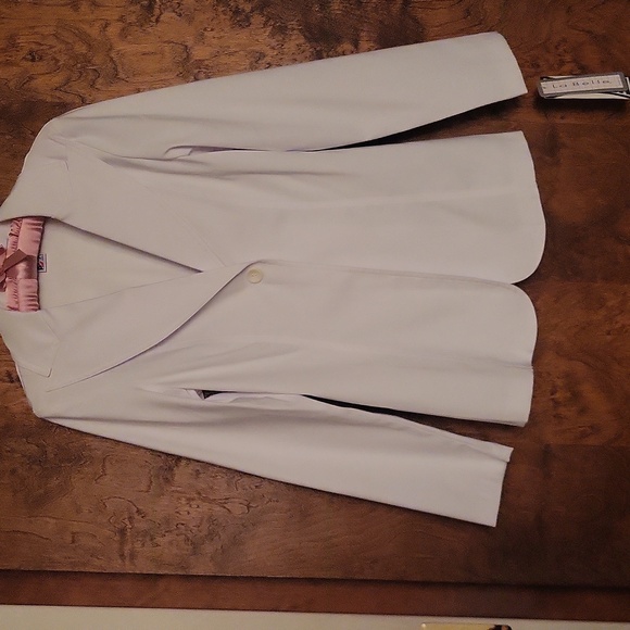 La Belle White Blazer and Pants Set NWT Blazer 7, Pants 11 - Picture 2 of 14